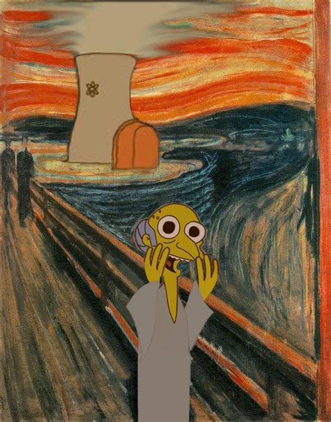 The Scream Mr Burns The Simpsons El Grito Pintura Arte En Lienzo