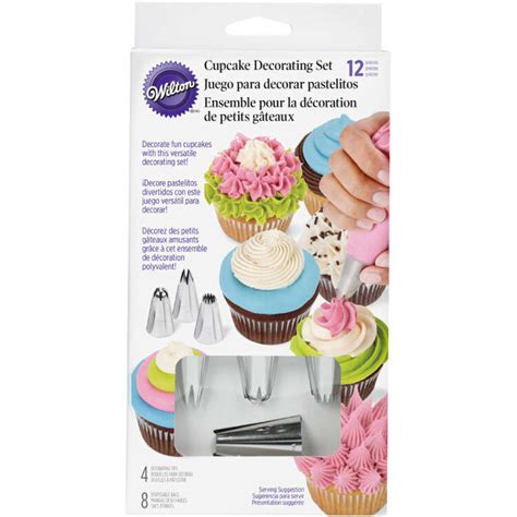 Flower nail, to make floral cake decorating easier than ever. Cupcake Decorating Icing Tips, 12-Piece Set | Wilton