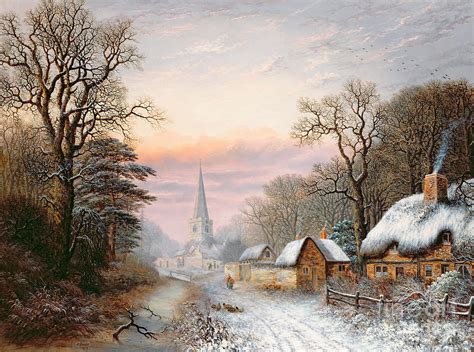 Winter Landscape Painting By Charles Leaver