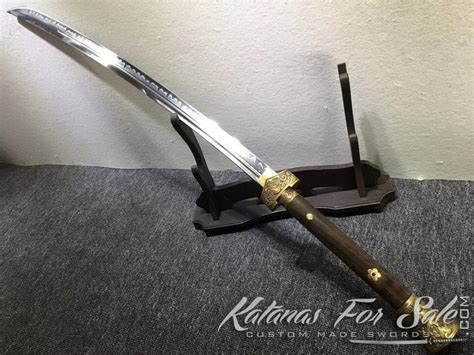 Chinese Dao Sword T10 Clay Tempered Steel With Rosewood Katanas For Sale