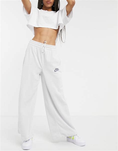 Nike Revival Wide Leg Sweatpants In Cream White Lyst