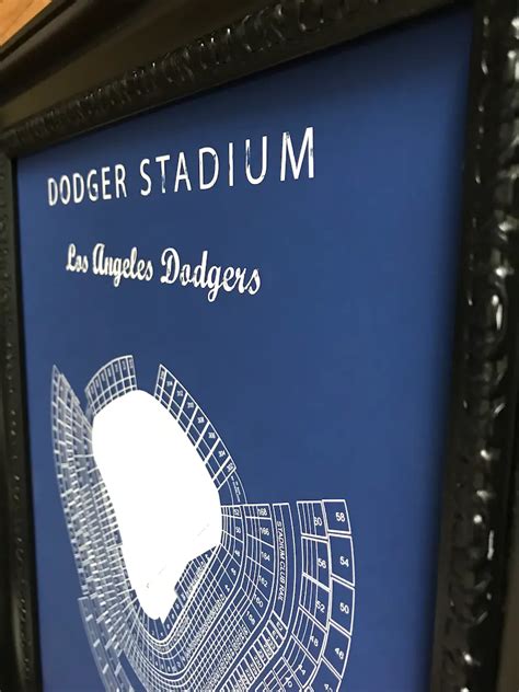 Dodger Stadium Seating Chart Los Angeles Dodgers Dodger Etsy Dodger