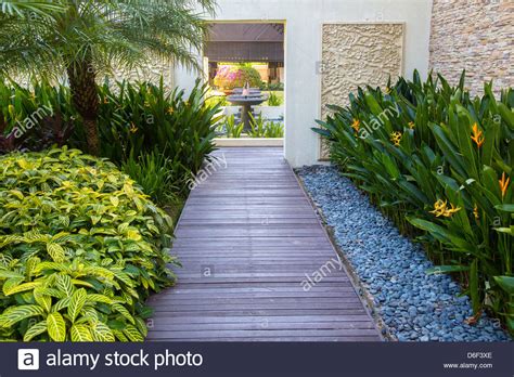 Tropical Garden Design High Resolution Stock Photography