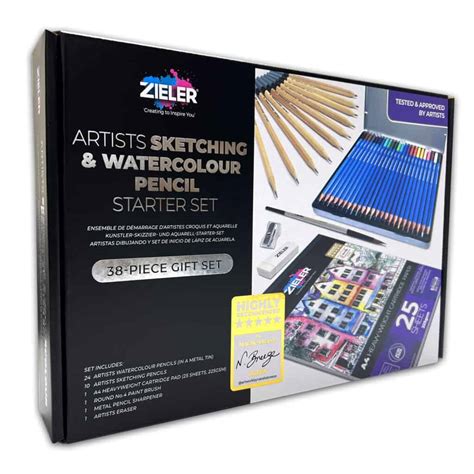 Artists Sketching And Watercolour Pencils T Starter Set By Zieler®