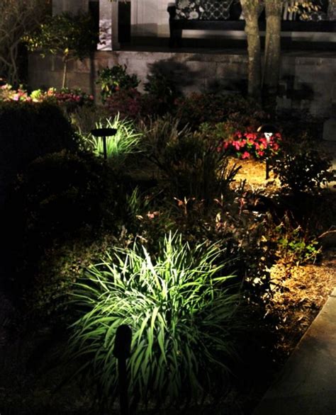 Landscape Landscape Lighting Front Of The House At Night With Low