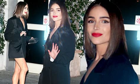 Olivia Culpo Has Legs For Days In A Blazer Dress As She Arrives At Simon Hucks Pre Wedding