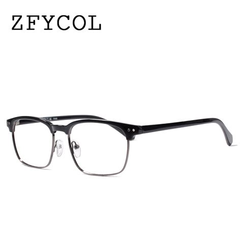 Zfycol Brand Design Tr90 Spectacle Frame Vintage Square Plain Eyeglass