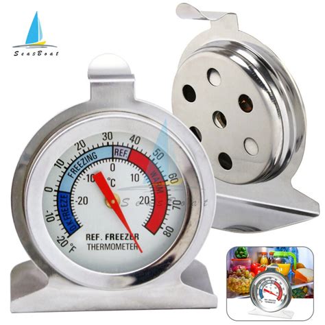 Refrigerator Thermometer Stainless Steel Fridge Freezer Thermometers