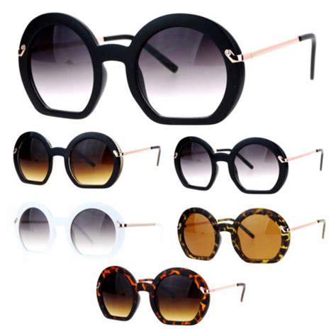 Sa106 Womens Unique Mod Flat Bottom Round Sunglasses Ebay