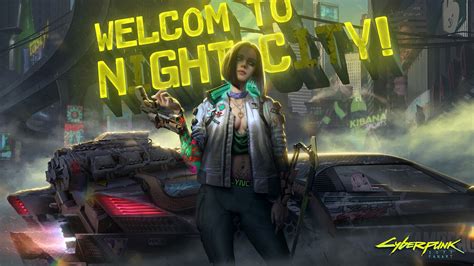 Neon Welcome To Night City Cyberpunk 2077 Wallpaper Hd Games 4k