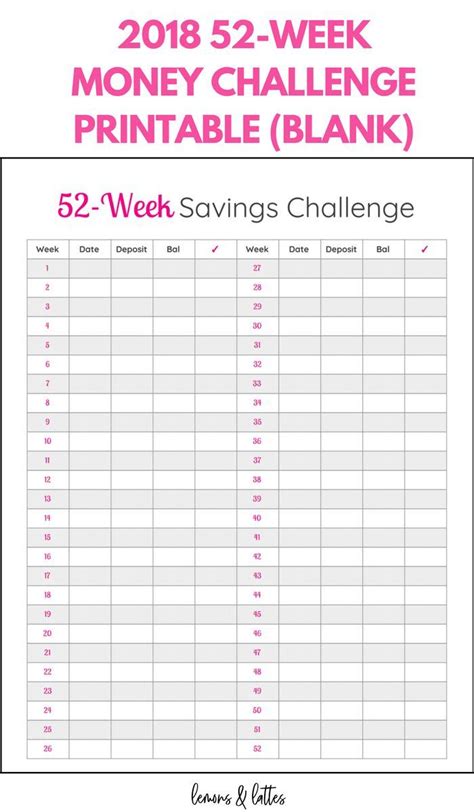 Free Printable 52 Week Calendar Calendar Printables Free Templates