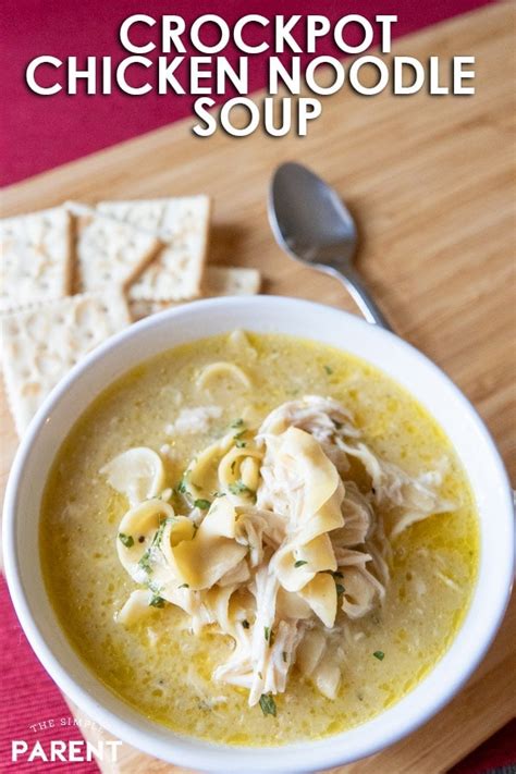 Slow Cooker Chicken Noodle Soup Super Easy Recipe