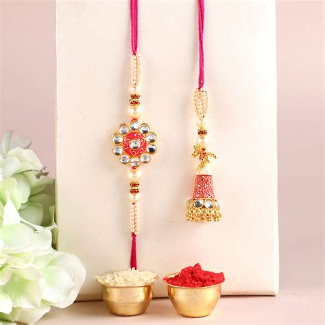 Online Sneh Dazzling Bhaiya Bhabhi Rakhi Set Gift Delivery In Uae Fnp
