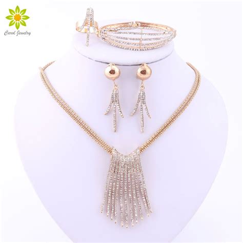 Latest Fashion Trendy Jewelry Set For Women Goldsilver Plated Beads