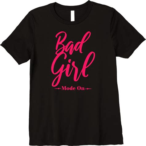 womens bad girl mode on apparel tops premium t shirt clothing shoes and jewelry