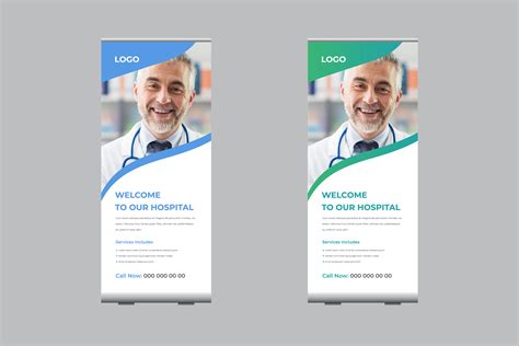 Roll Up Banner Template For Hospital Graphic By Sohagmiah01 · Creative