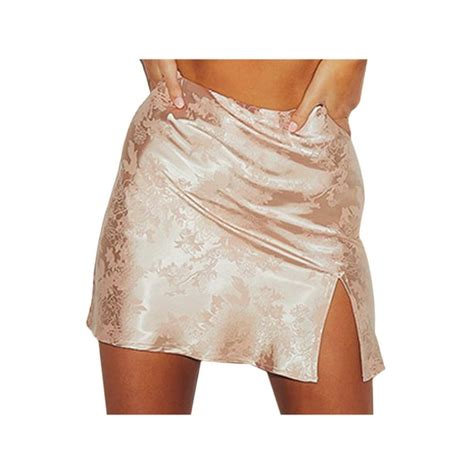 Lallc Women Sexy High Waist Mini Skirts Slit Zip Party Clubwear Bodycon Pencil Skirt Walmart