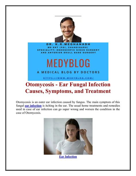 Otomycosis Ear Fungal Infection Causes Symptoms And Treatment By