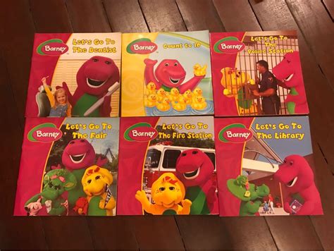 Barney Books Set Of 6 Books And Stationery Childrens Books On Carousell