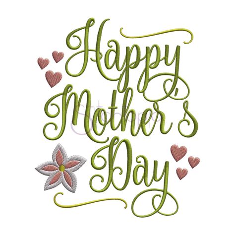 Happy Mother S Day Embroidery Design 2 Stitchtopia