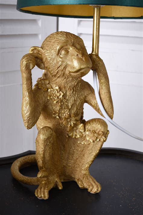 Chabei modern table light, monkey desk lamp, resin monkey lighting fixture for living room, bedroom, study living room bedroom bedside table lamp. Table Lamp Monkey Gold Desk Bedside Light Animal Figurine ...