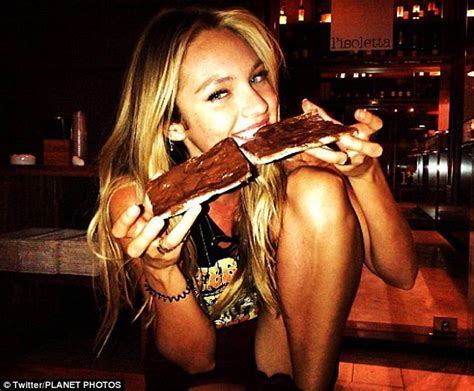 Is That Her Secret Candice Swanepoel Laps Up Slices Of Nutella Pizza After Posing In Bikinis