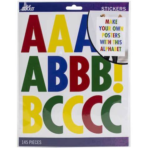 Sticko® Primary Extra Large Futura Alphabet Stickers Michaels