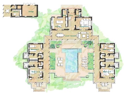 Revival bungalow house plans also describes and save. Hacienda Style Home Floor Plans Spanish Style Homes with ...