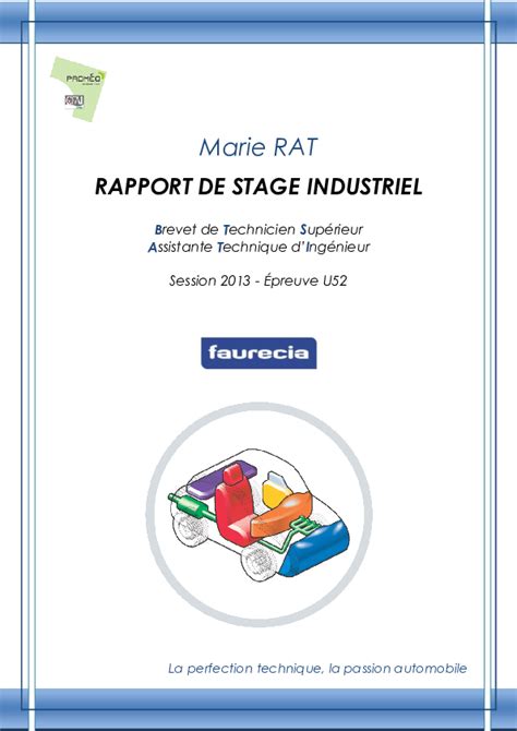Pdf Rapport De Stage Industriel Bts Marie Rat 1ere Année Green