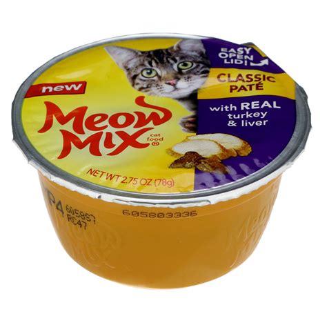 The taste is so delicious that your cat will crave for more. Meow Mix Classic Pate Wet Cat Food Turkey & Liver - Shop ...