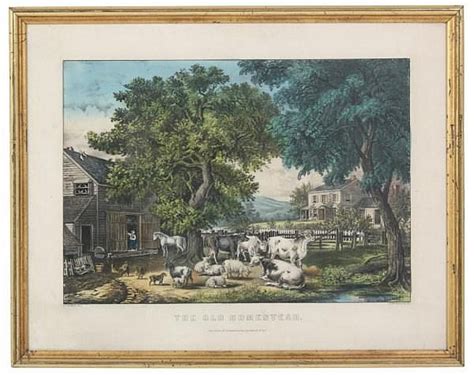 Lot Currier And Ives Hand Colored Litho