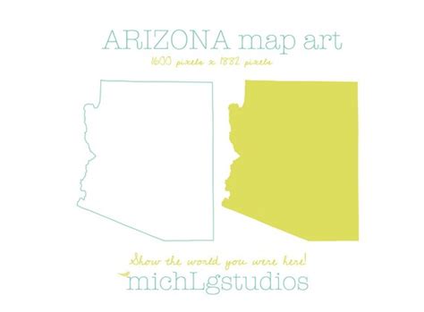 Clipart Map Of Arizona