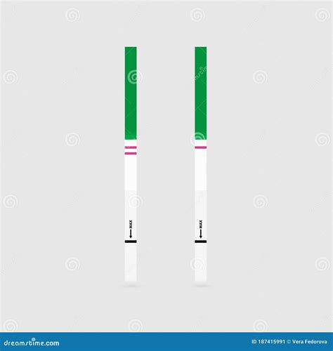 Realistic Pregnancy Test Icon Positive And Negative Pregnancy Or