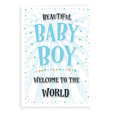 Cards Direct Baby Card Baby Boy Welcome To The World