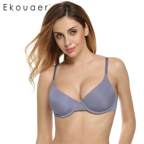 Buy Ekouaer Women Push Up Bra Underwear Backless Intimates Underwire Memory