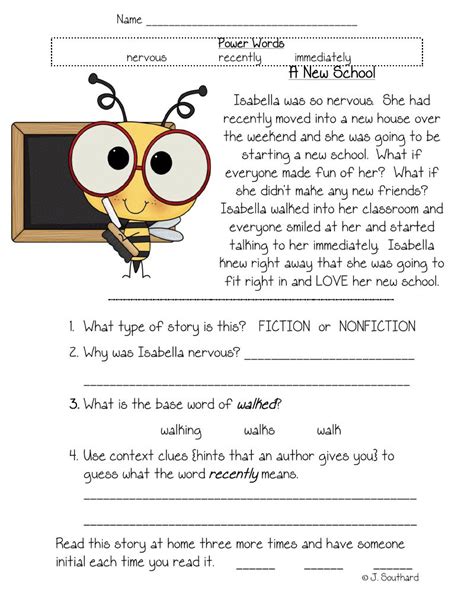 3rd Grade Reading Worksheets Multiple Choice
