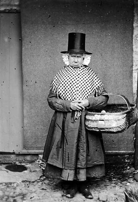The Tall Stovepipe Style Hat An Indispensable Part Of Welsh Women In National Costume From The