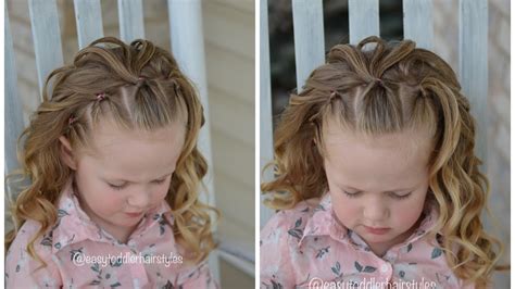 I love this style for a quick, easy look! Simple Girl Hairstyle: Flips Headband With Curls - YouTube