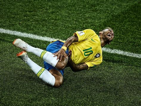 Neymar Jr Of Brazil Is Fouled By Adem Ljajic Of Serbia During The 2018