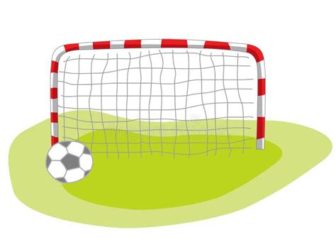 Football Goal And Soccer Ball Stock Vector Illustration Of Soccer