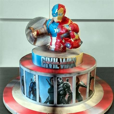 Follow my narrated tutorial to create a captain marvel from marvel avengers. Captain America Civil War Cake - Cake by simonelopezartist ...