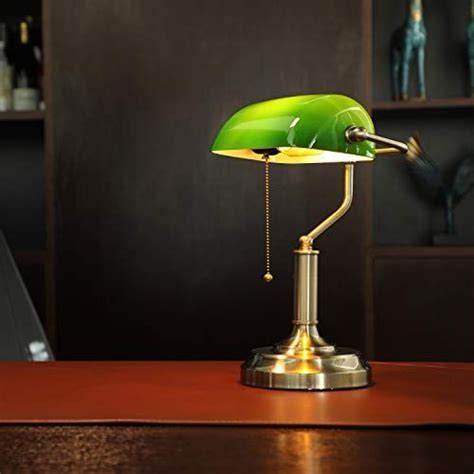 Torchstar Green Glass Bankers Lamp Ul Listed Antique Desk Lamps With