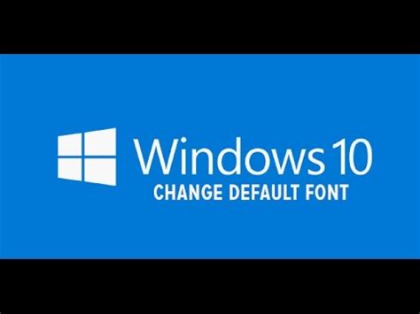 Win 10 will not all me to modify size, which is stuck on 9pt, and there is no option shown to change the font to times from arial. How to change Font Type on Windows 10 - YouTube
