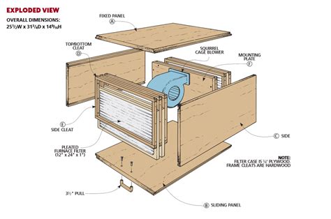 Shop made air filter idea. | Shop dust collection, Woodworking shop