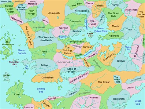 32 Political Map Of Faerun Maps Database Source