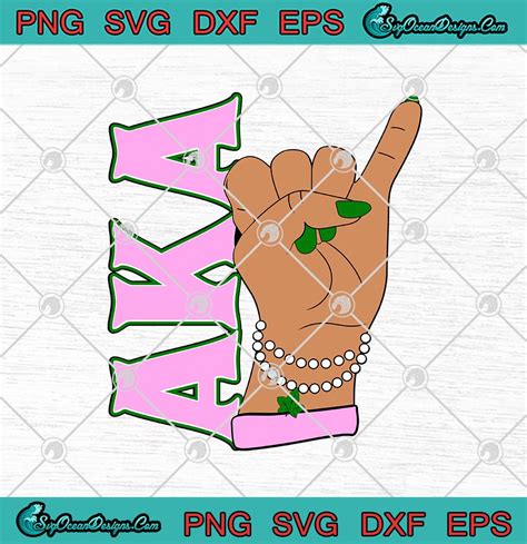 Aka Pink And Green Hand Sign 2020 Kappa Aka Sorority Hand Sign Svg Png