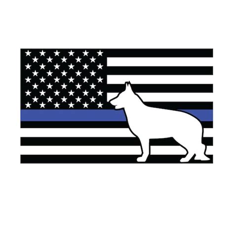 Thin Blue Line K9 Police Download Shepherd Flag Svg Dxf