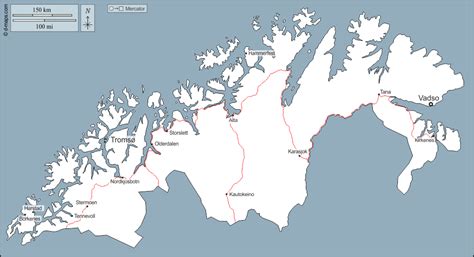 Troms And Finnmark Free Map Free Blank Map Free Outline Map Free