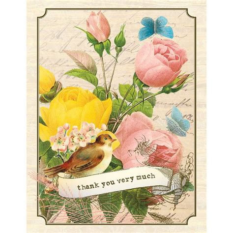 Thank you gifts & gift baskets thank you gifts delivery. Vintage Roses Thank You Card Toronto Ontario Florist ...
