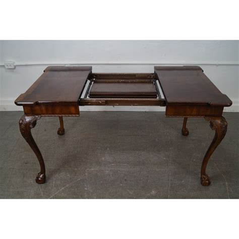Solid, weight bearing dining table leg. Henredon Mahogany Ball & Claw Foot Dining Table | Chairish